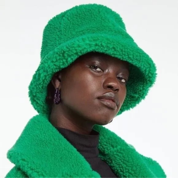 Apparis Accessories - NWT APPARIS Teddy Faux Shearling Gilly Kelly Green Bucket Hat OS $145 MSRP
